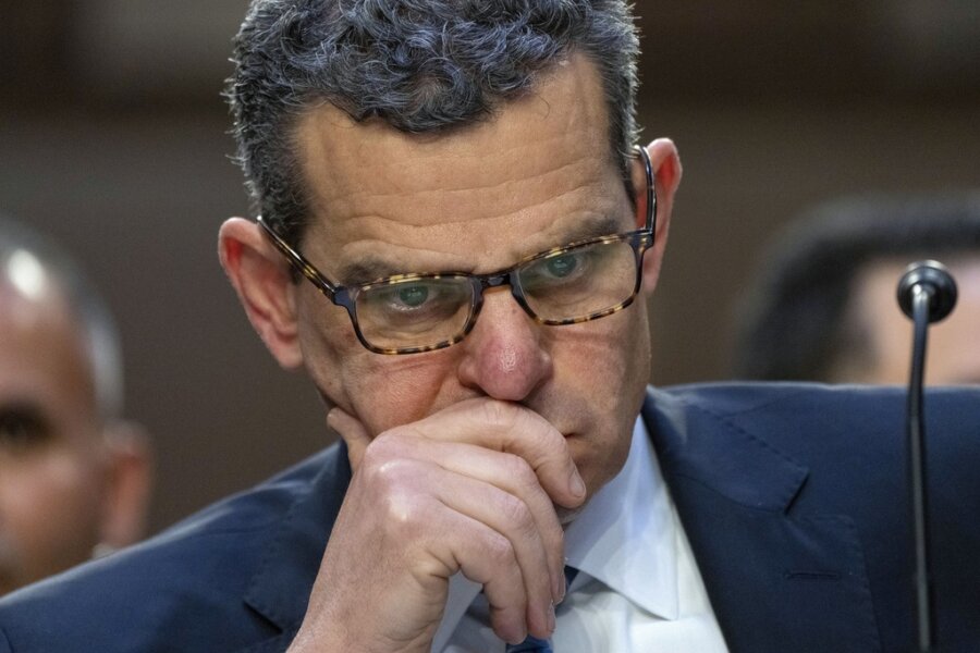 David Cohen, Deputy Director of the Central Intelligence Agency (CIA), attends a Senate Judiciary Oversight Committee hearing to examine Section 702 of the Foreign Intelligence Surveillance Act and related surveillance authorities, Tuesday, June 13, 2023, on Capitol Hill in Washington. (AP Photo/Jacquelyn Martin)